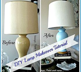 thrifted lamp makeover, home decor, lighting, repurposing upcycling