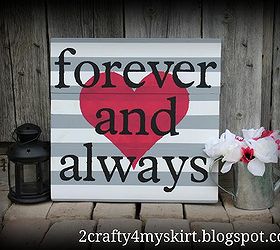 diy hand painted forever and always sign, crafts, painting