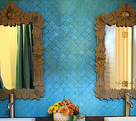 faux tile and metallic style, bathroom ideas, paint colors, painting, wall decor, Photo Credit KaraPaslayDesigns com