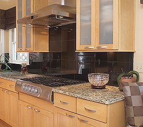 ak kitchen remodels, appliances, countertops, kitchen backsplash, kitchen cabinets, kitchen design, kitchen island, Modern Vent Hood Marble Backsplash Frosted Glass Cabinet Inserts