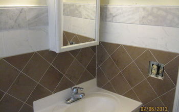 Tiling our rental house bathroom