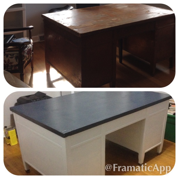 desk makeover, painted furniture, Desk before after