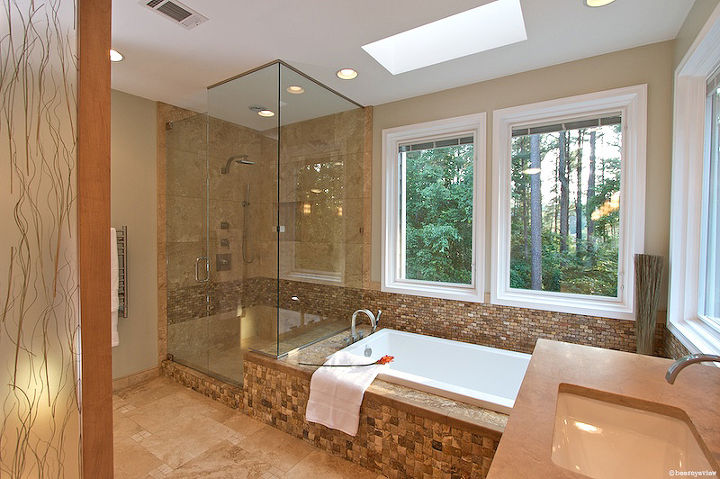 master renovation natural oasis in loganville ga a home can often be dated by, bathroom ideas, home decor, home improvement, AFTER view towards shower walls removed where old shower and toilet were