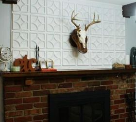diy fireplace installation, diy, fireplaces mantels, home decor, how to, painting, Here is the fireplace installation all complete and somewhat accessorized