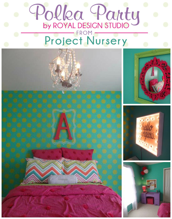 polka party from project nursery, bedroom ideas, home decor, painting, wall decor