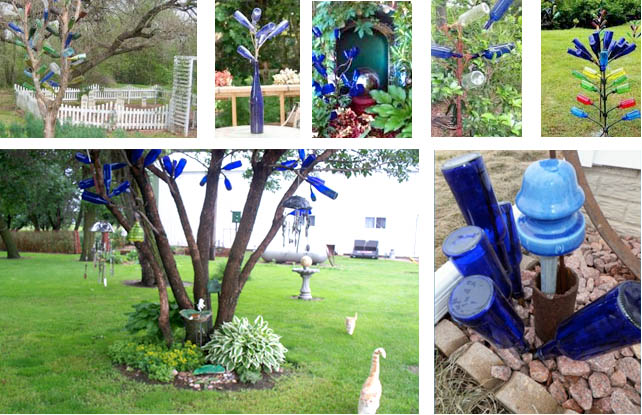 birds and bees and blue bottle trees, crafts, gardening, repurposing upcycling, You can also buy blue bottles with products like beer wine or mineral water