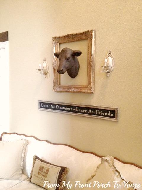 french country cow head, home decor, wall decor