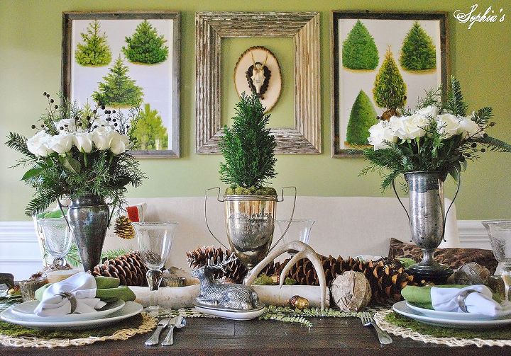 woodland christmas in the dining room, christmas decorations, dining room ideas, seasonal holiday decor