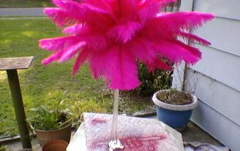Ostrich feathers used for centerpiece