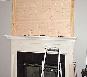 how to add wood plank for a mantel makeover, diy, fireplaces mantels, woodworking projects