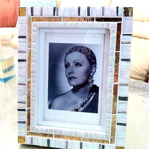 mosaic art photo frames, crafts, repurposing upcycling, Shimmer White Gold