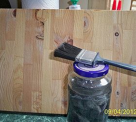 testimonial aging wood instantly, painting, woodworking projects, 1 I scarffed this from my husband s side of the garage initially thinking it would make a good cutting board NOT it s pine and I figured it would ooze sap so it sat until this idea came along First step a coating of tea