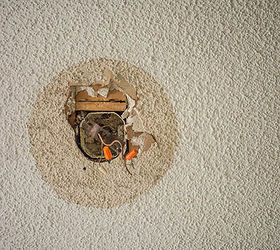 drywall popcorn ceiling repair in a few easy steps, diy renovations projects, home maintenance repairs, walls ceilings