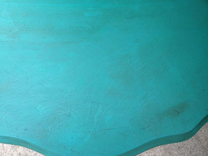 grandpa s dump table, chalk paint, painted furniture, Close up of the top