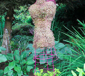 garden art girl, gardening, repurposing upcycling