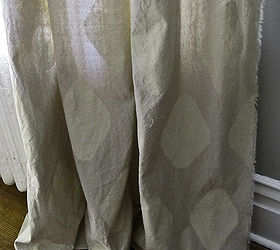 easy stamped curtains, home decor, painting