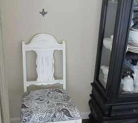 diy 1920 s vintage table chairs redo, home decor, living room ideas, painted furniture, AFTER On two of the chairs I used a black white paisley I love paisley it just says FUN