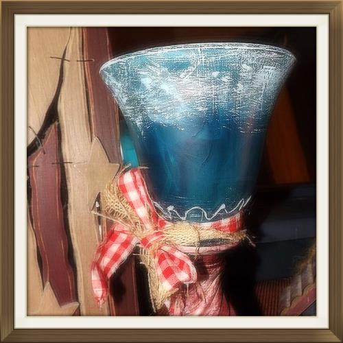 i shed a little light on some old junk, crafts, lighting, repurposing upcycling, Red White and blue
