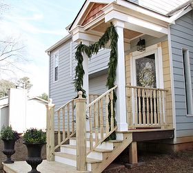 adding a front portico, curb appeal, decks, diy, doors, side view of portico
