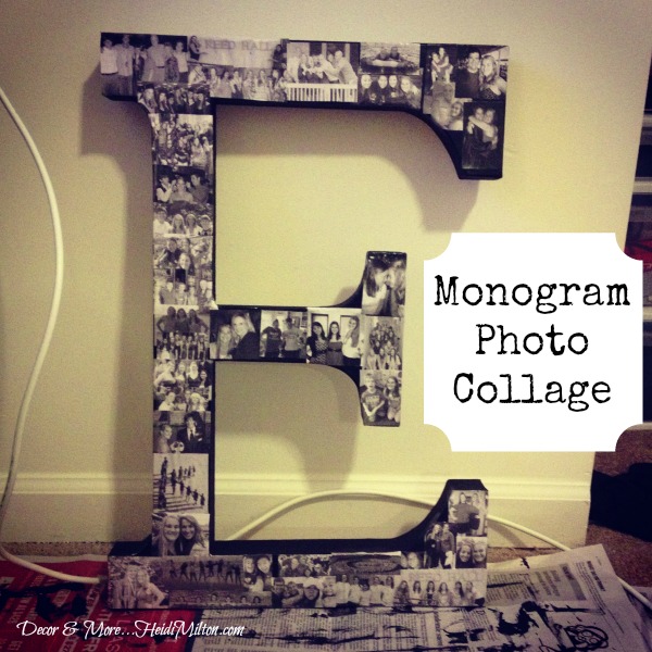 diy monogram photo collage, crafts