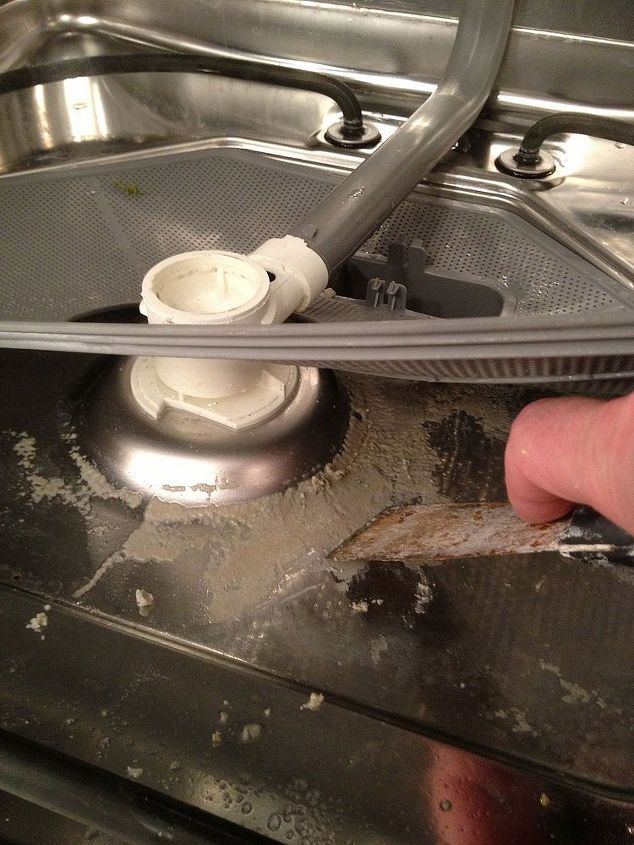 dishwasher not cleaning properly 5 quick tips to make it like new, appliances, cleaning tips, Check underneath the coarse filter for scale buildup