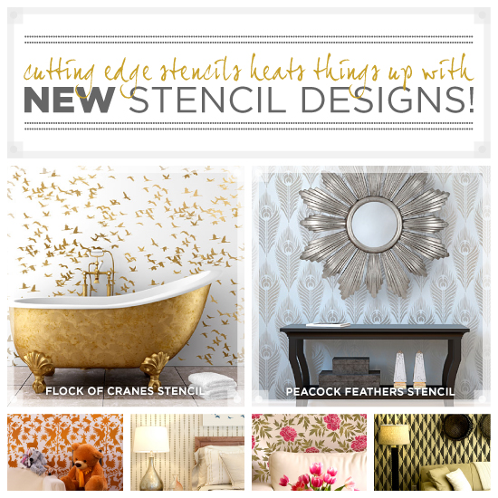 cutting edge stencils heats things up with new stencil designs, painting, wall decor
