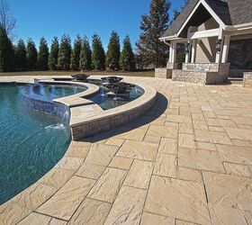 pools backyard living, concrete masonry, decks, outdoor living, pool designs, Silver Creek Stoneworks limestone pool deck