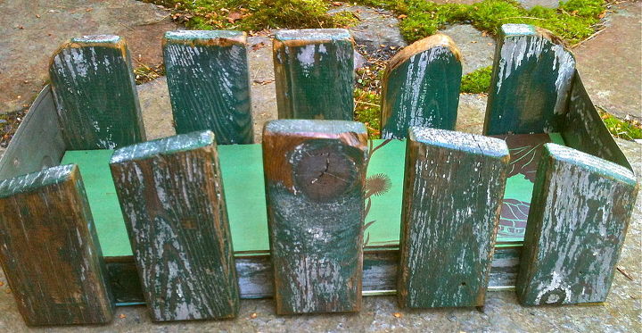 diy repurposed wooden boxes encore, home decor, repurposing upcycling, old picket fence