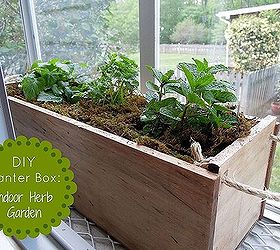 diy planter box herb garden, diy, gardening, Easy wooden planter box to grow your favorite herbs indoor