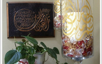 Hurricane Candle Holders Etched With Islamic Calligraphy