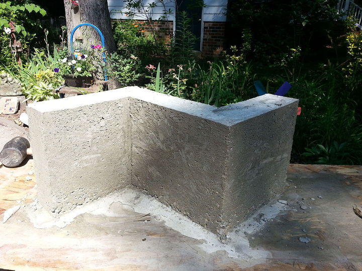 part 2 directions for concrete bench base