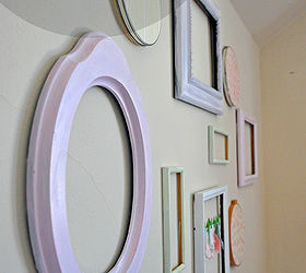 diy frame wall, crafts, home decor, shabby chic, wall decor, Simply paint and hang your frames