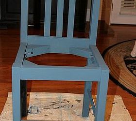 roadside rescue a chair update, painted furniture, After I cleaned it I painted it Aubusson Blue