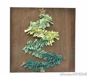 how to make a christmas tree wall art, crafts, seasonal holiday decor, Finished Christmas Tree