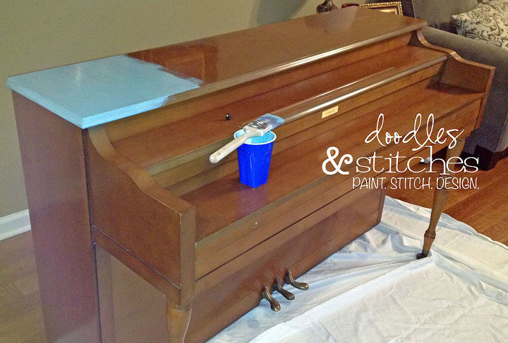 a painted piano, painted furniture