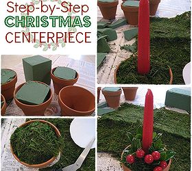 simple and natural christmas centerpiece, christmas decorations, crafts, seasonal holiday decor