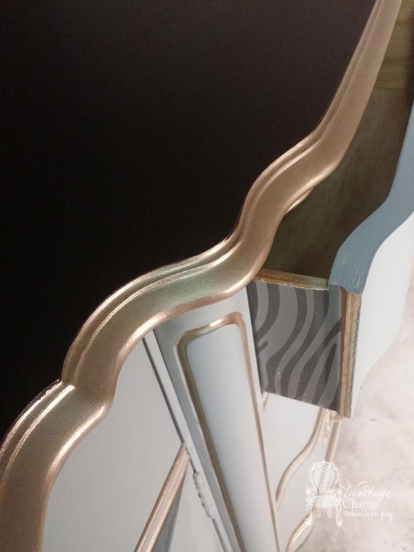 french dresser makeover part 2 benjamin moore nimbus gray, painted furniture