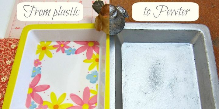 how to make plastic look like pewter, crafts