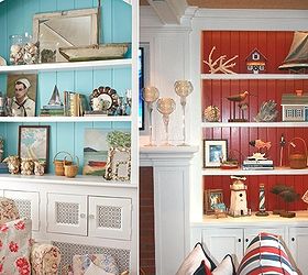 easy way to bring color to a wall paint the back of shelf or bookcase, home decor, living room ideas, painting, shelving ideas, The easiest way to bring color to a wall without painting it is by painting the back of a bookcase instead