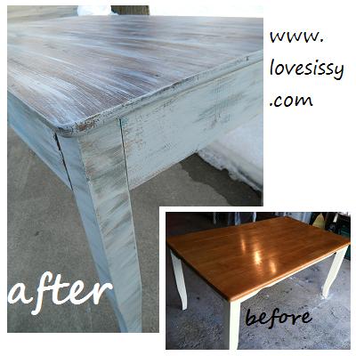 flip your dining table top for a rustic reclaimed look, painted furniture, rustic furniture