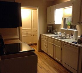 kitchen remodel, home improvement, kitchen design, Added pantry cabinets and painted all of them to match