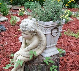 fragrant herbs to make your garden smell wonderful, gardening, thyme in angel planter