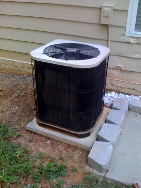 hvac system replaced, Old condenser