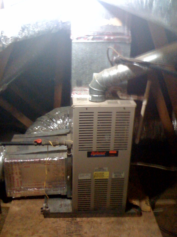hvac system replaced, Old furnace