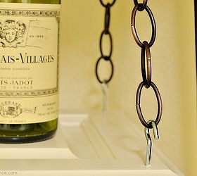 how to make a hanging wine rack from an old cabinet door, repurposing upcycling, Attach hooks to each corner of the door and hooks in the ceiling accordingly