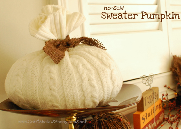 diy wednesday no sew sweater pumpkin tutorial pumpkin contest, crafts, seasonal holiday decor, Photo courtesy of