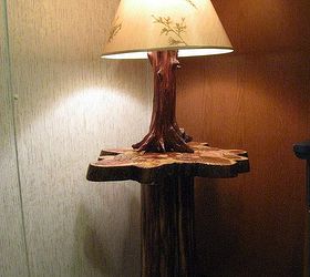 home made table and lamp, diy, painted furniture, Home Made Lamp