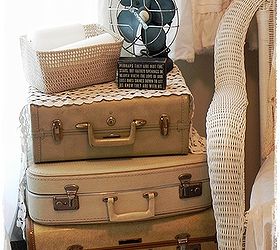 favorite room in the house, doors, home decor, painted furniture, vintage suitcases