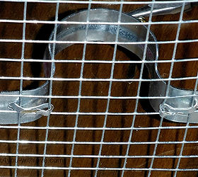 diy wire baskets, crafts, Use spray painted brads from the office supply store and pipe straps to create handles or your basket
