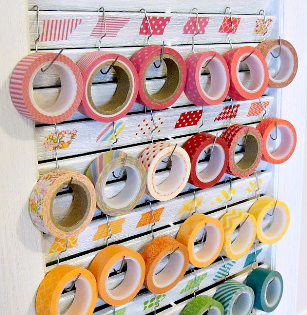 shutter washi tape holder, cleaning tips, craft rooms, repurposing upcycling